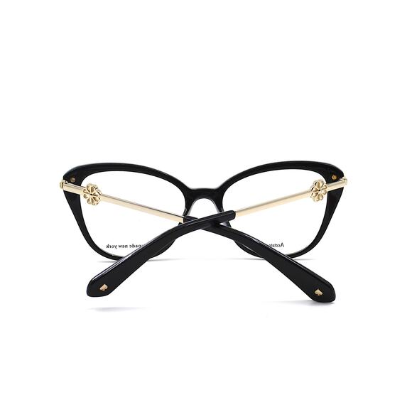 NEW KATE SPADE FLAVIA 807 BLACK GOLD AUTHENTIC EYEGLASSES FRAME - Picture 10 of 12